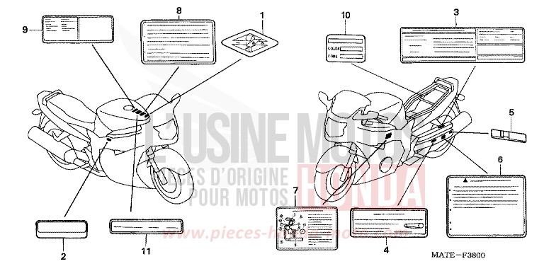 CAUTION LABEL for Super Blackbird CANDY PHOENIX BLUE (PB284H) from 2005